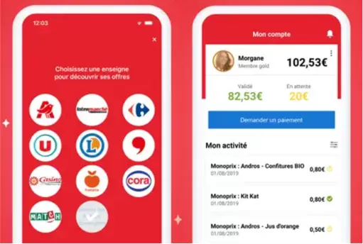 application remboursement courses ticket de caisse