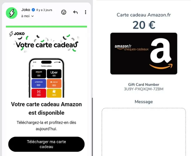 carte cadeau amazon joko