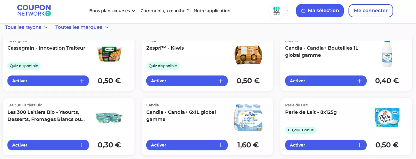 coupon network remboursement