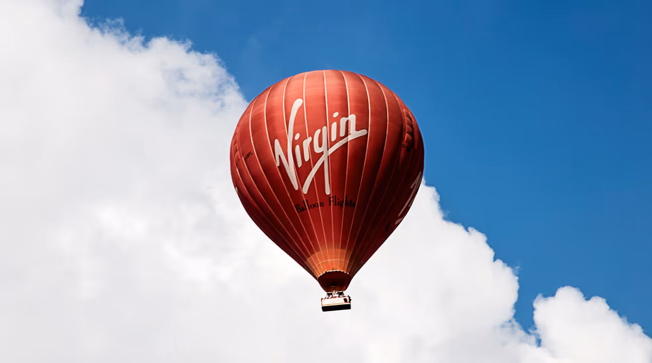 Bild von einem Virgin Heißluftballon