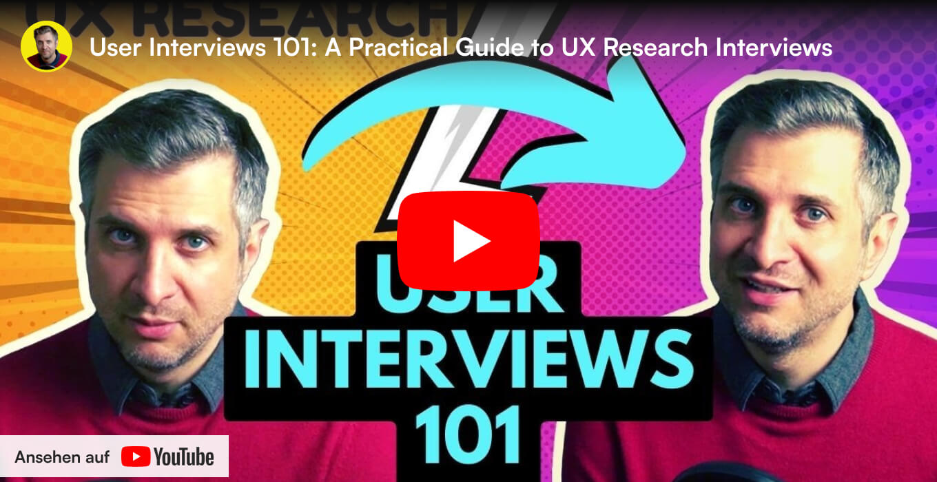YouTube-Preview zu einem Video über UX-Interviews