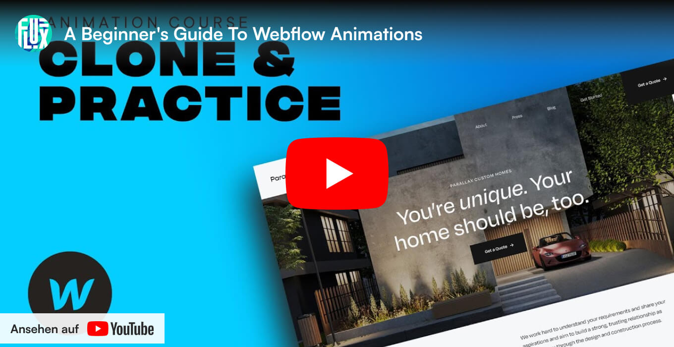 Youtube-Vorschau zum Thema Webflow-Animtationen