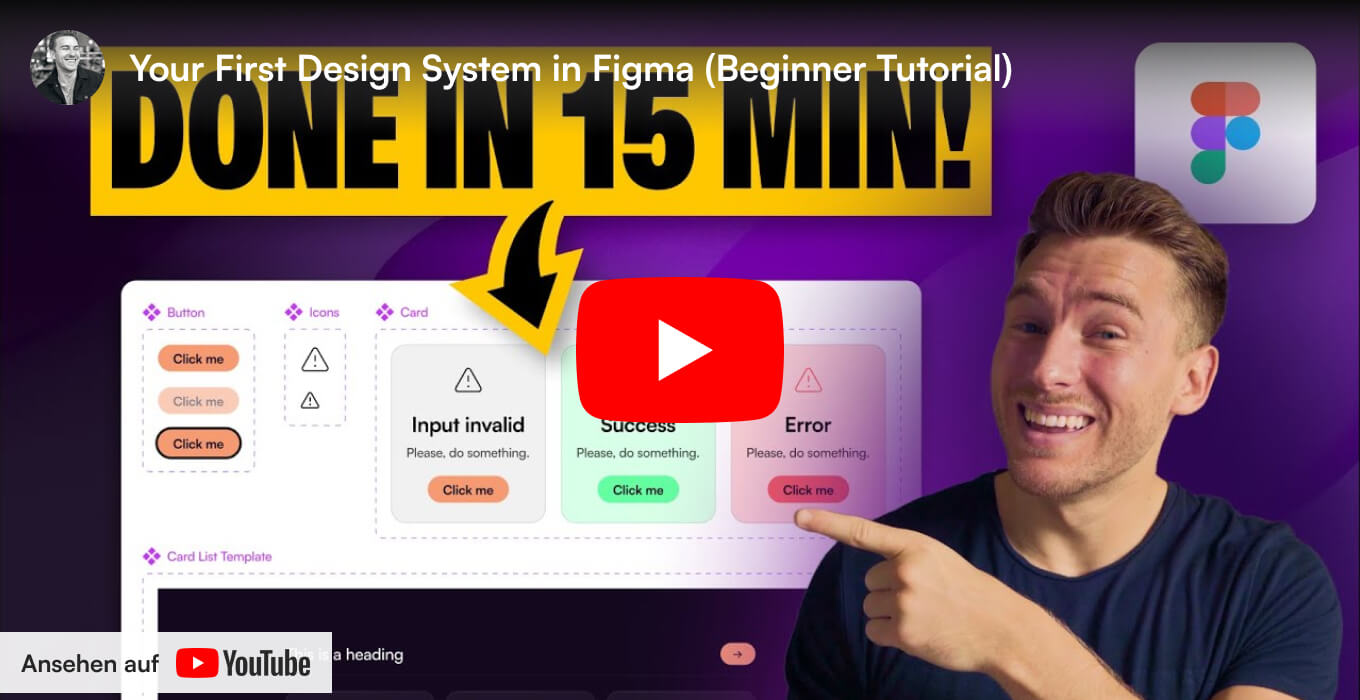 Youtube-Vorschau zum Thema Erstellung eines Design Systems in Figma