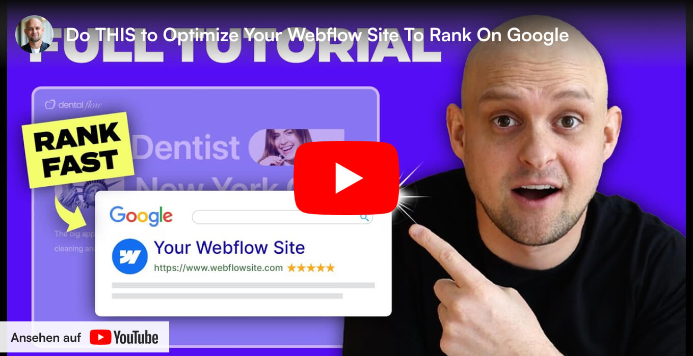 Youtube Preview zum Thema Webflow und SEO