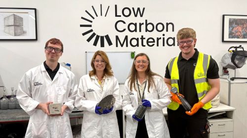 North East Mayor with the Low Carbon Materials team. 