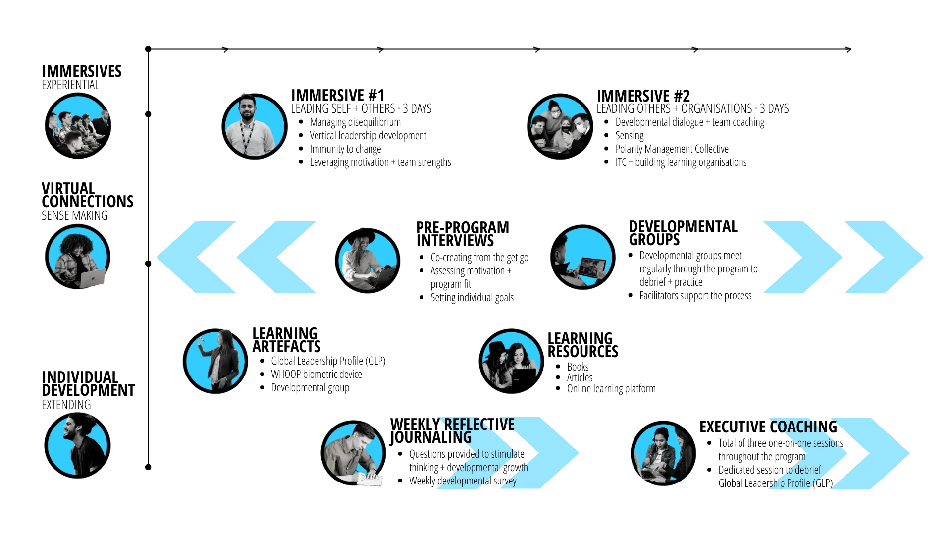 Roadmap of the Developmental Leader Program journey.