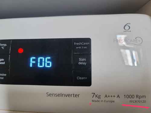 出現故障碼F06,更換門鎖掣🔒Whirlpool惠而浦前置式洗衣機 FFCR70120