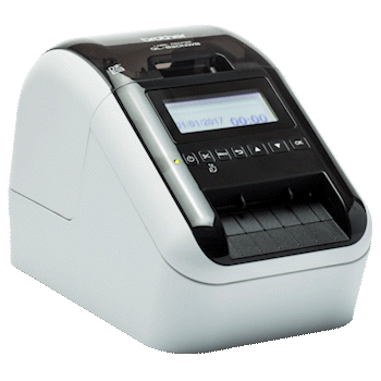 Brother Label Printer animated to print a visitor label