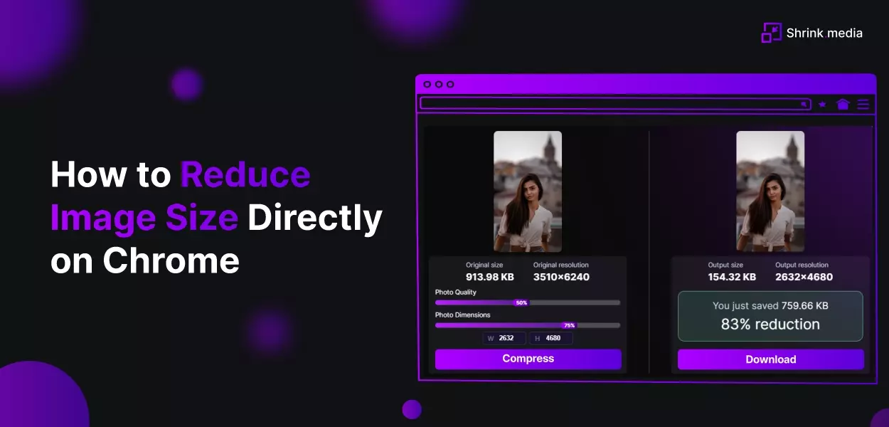 How to Reduce Image Size Directly on Chrome?