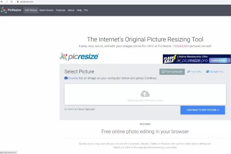 Home Page of PicResize