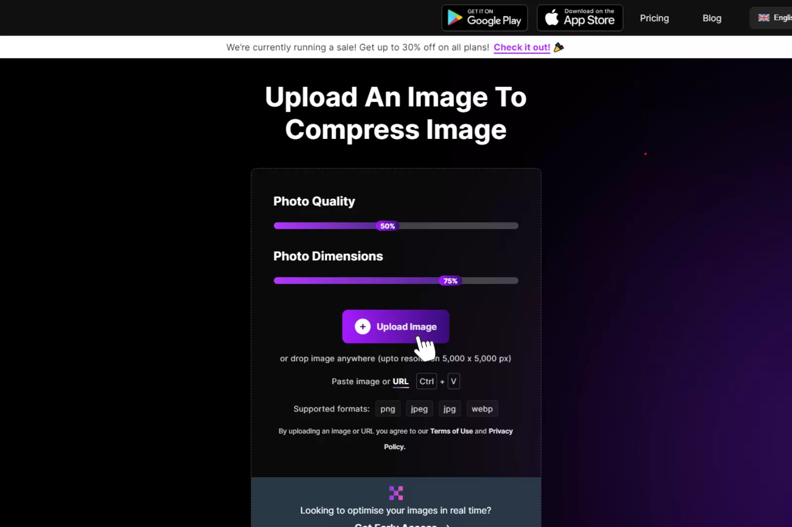 Click on the "Upload Images" button