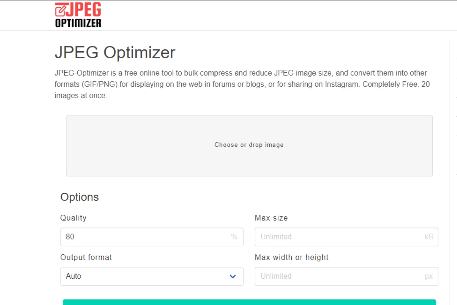 Home Page of JPEG Optimizer