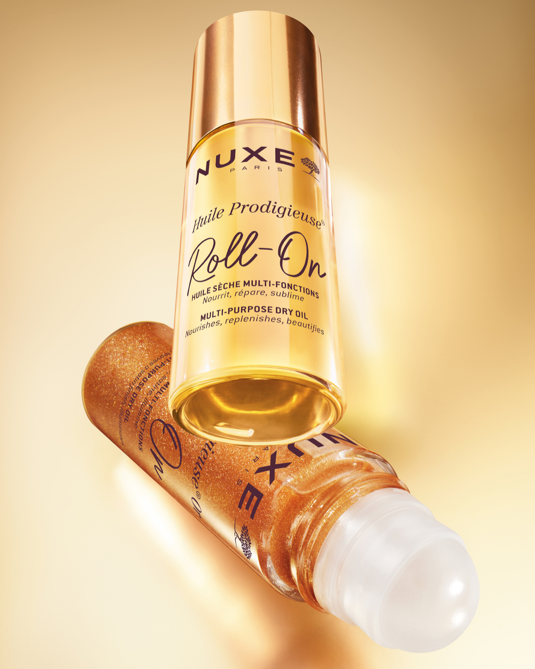 Roll and Glow with Nuxe Huile Prodigieuse® Roll-On