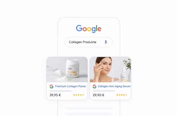 Bild von Google ads Shopping-Anzeigen Vorschau