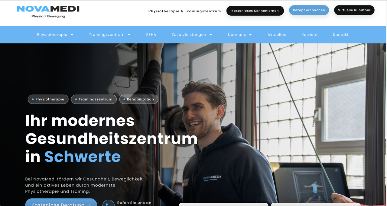 Website von NovaMedi Schwerte