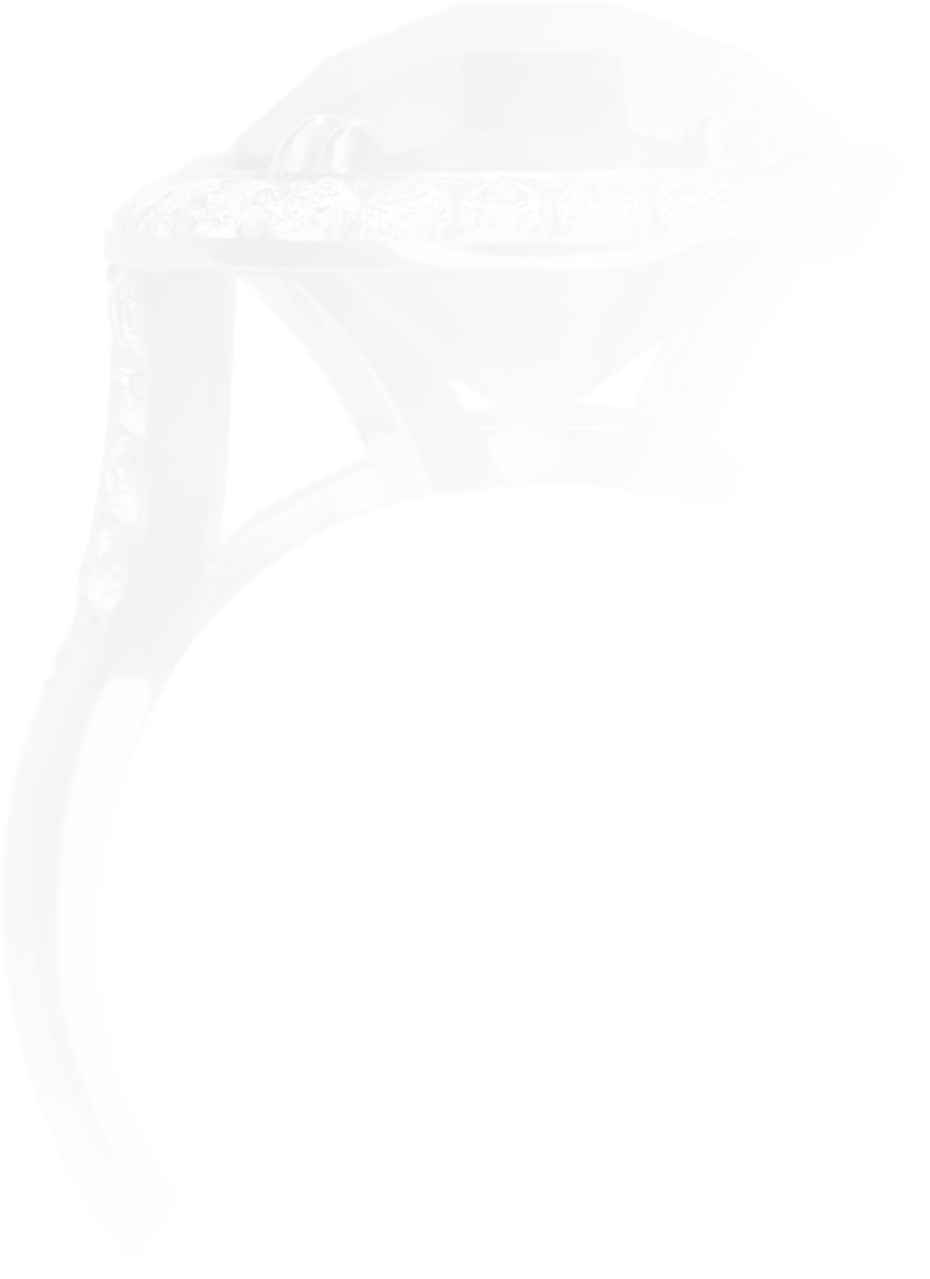A background faded image of the side view of the pink tourmaline checkerboard cut ring