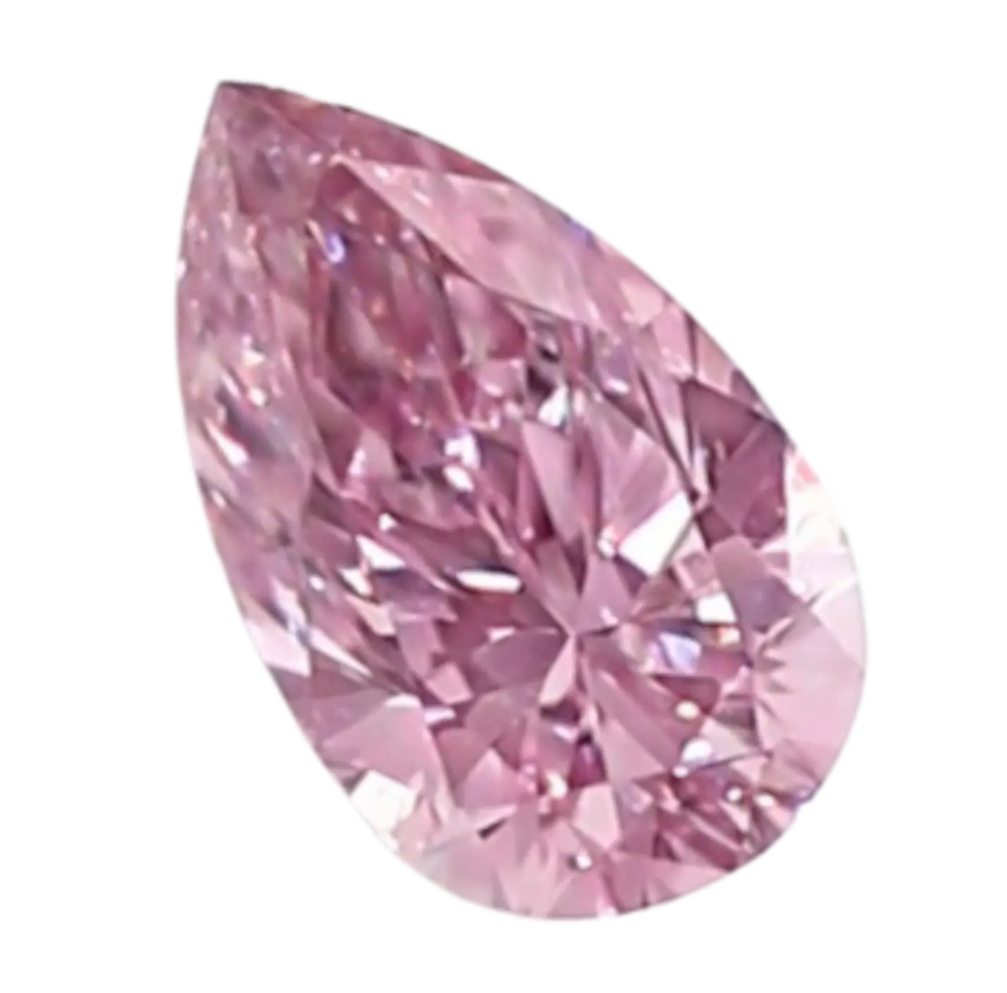 A pear cut pink diamond