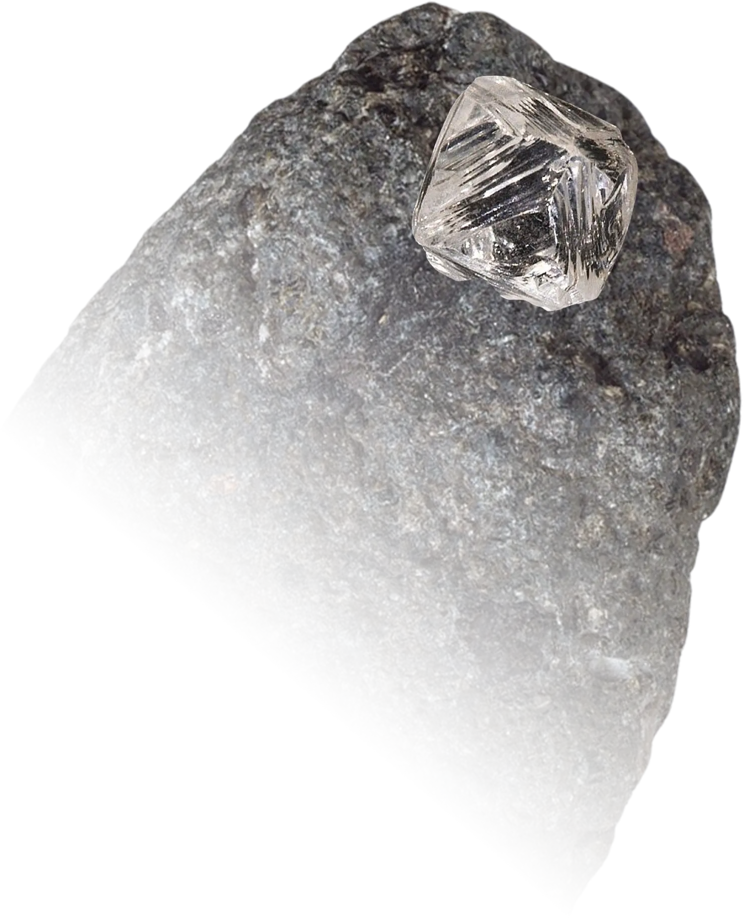 An image of an uncut diamond