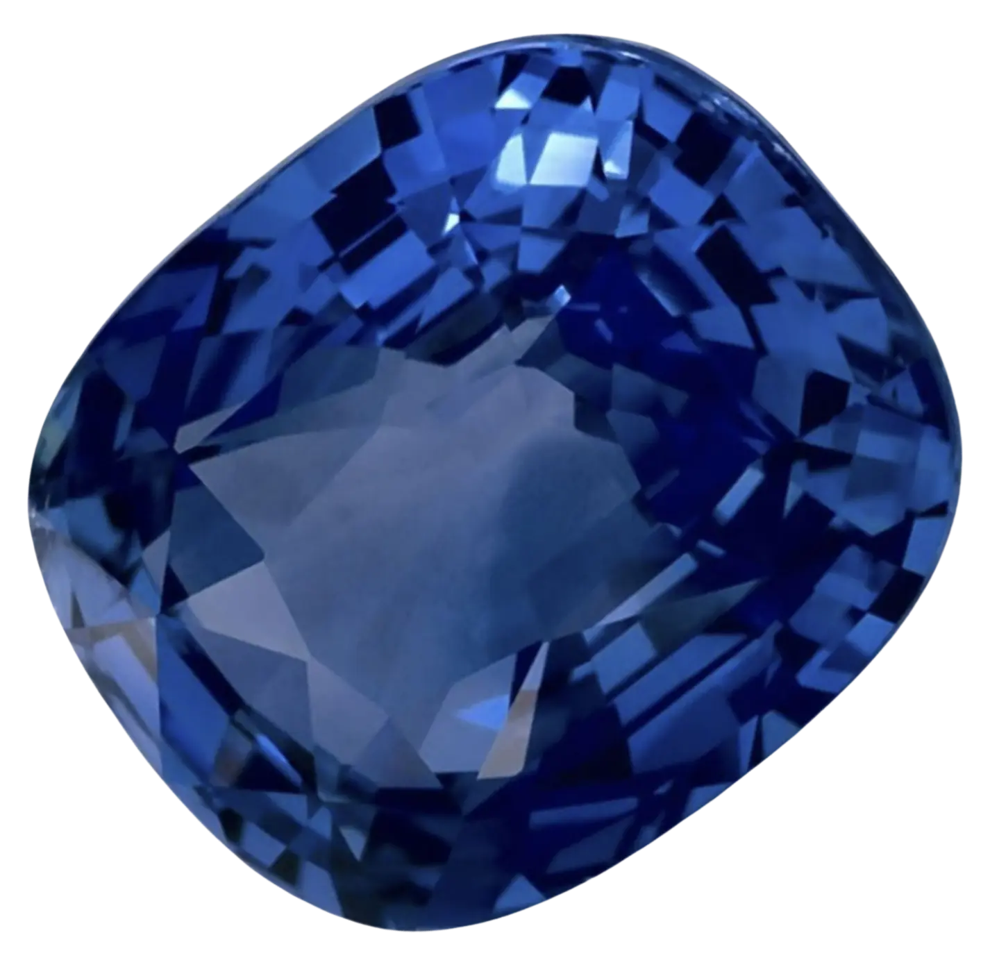 A cushion cut 6.3 carat sapphire