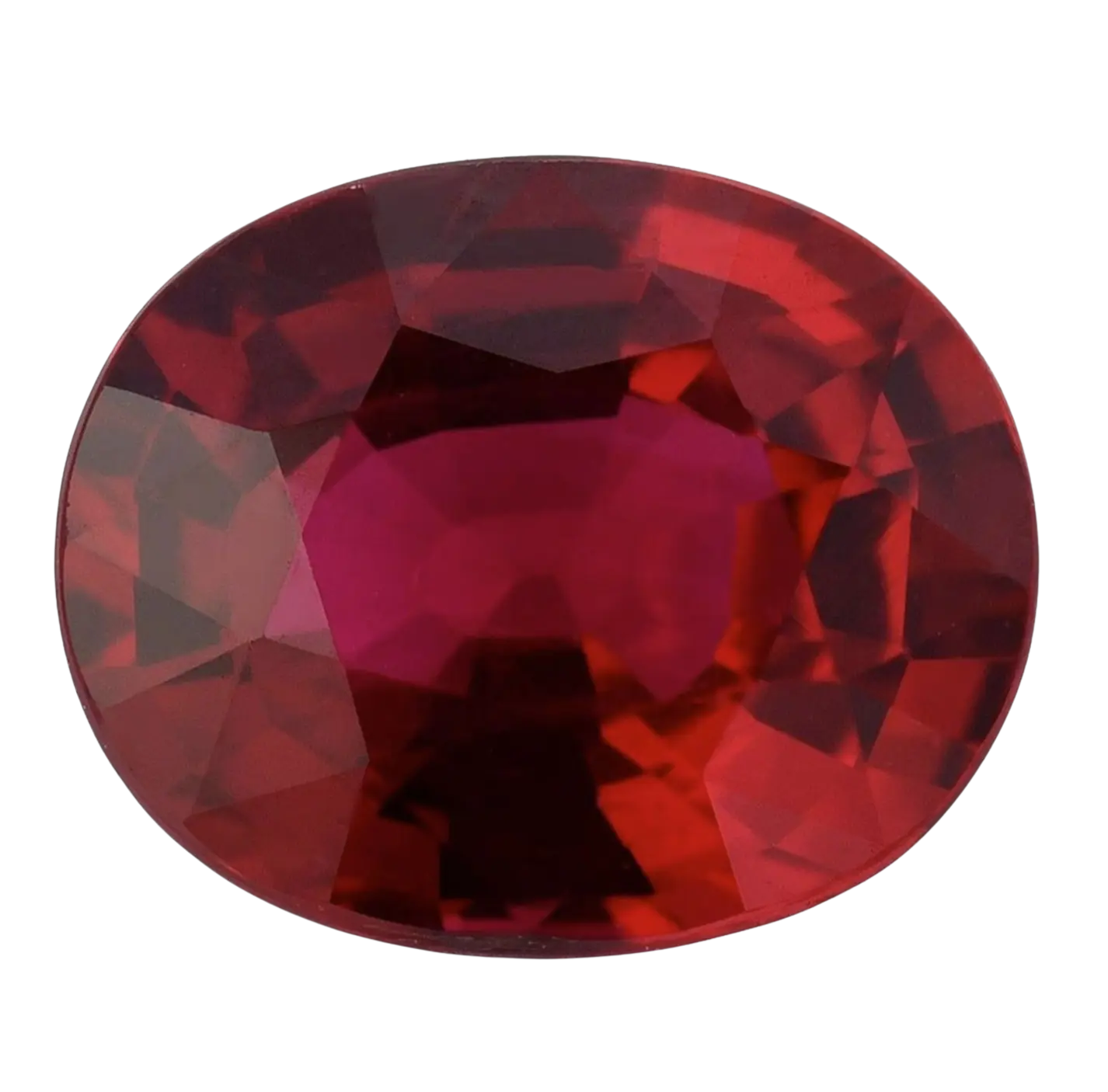 An oval cut 4.6 carat ruby