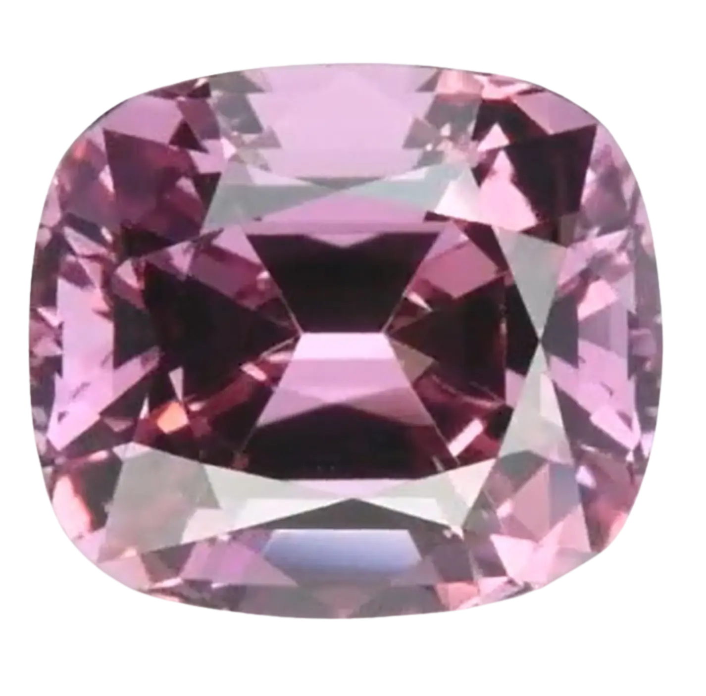 A cushion cut 6.3 carat malaya garnet