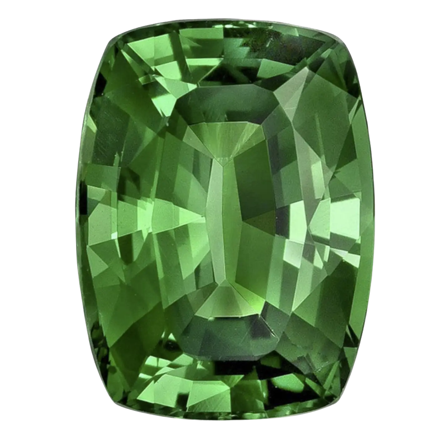 A cushion cut, 5.4 carat tsavorite garnet