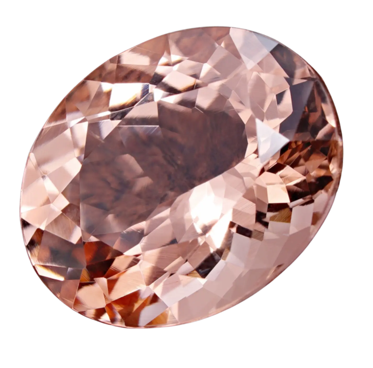 An oval cut morganite beryl