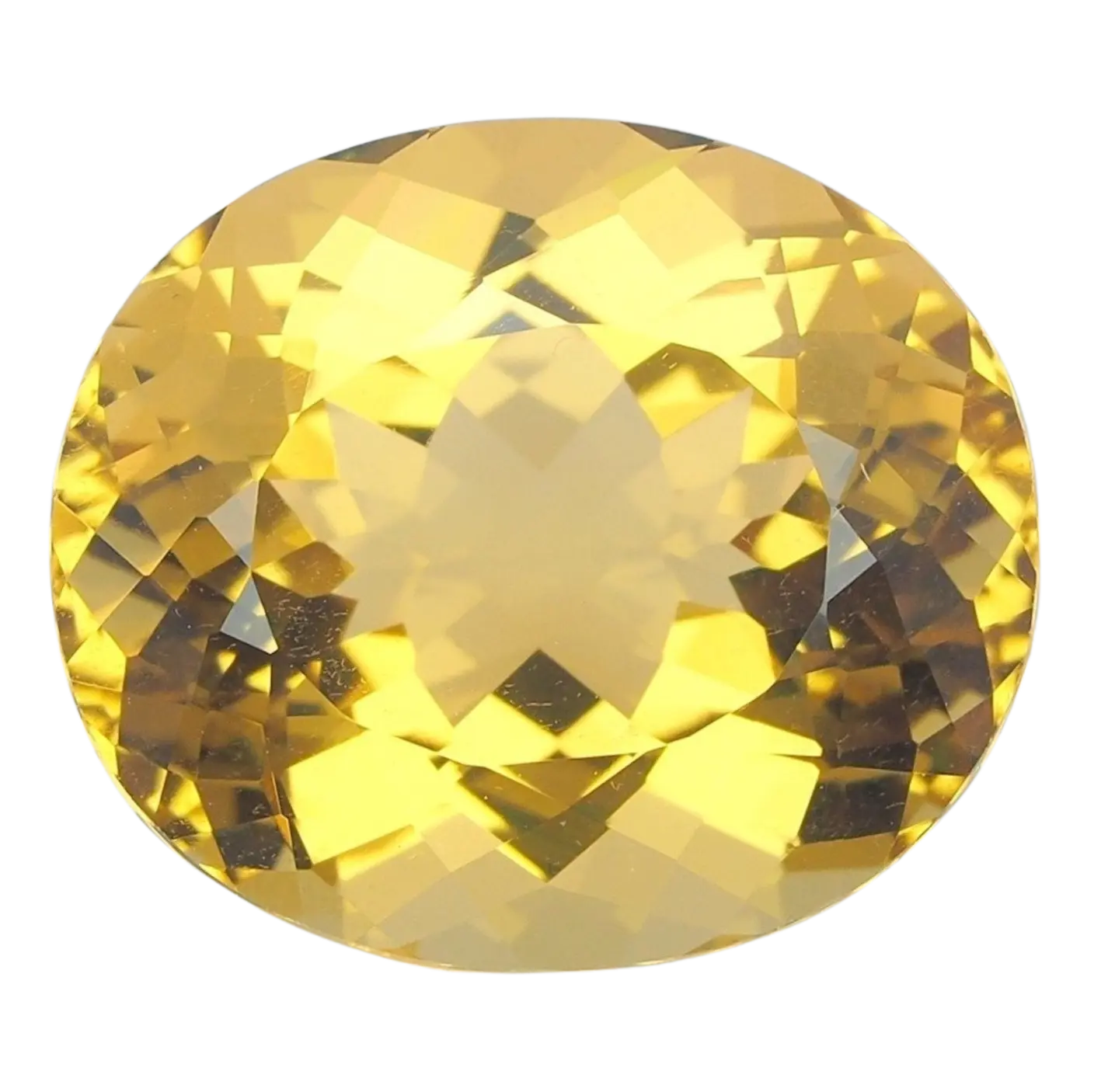 An oval cut heliodor beryl