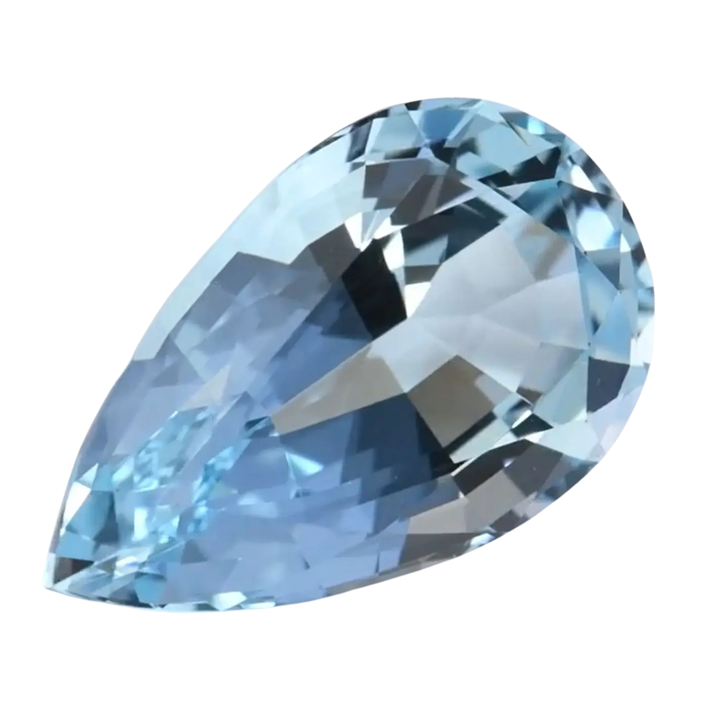 A pear cut aquamarine beryl