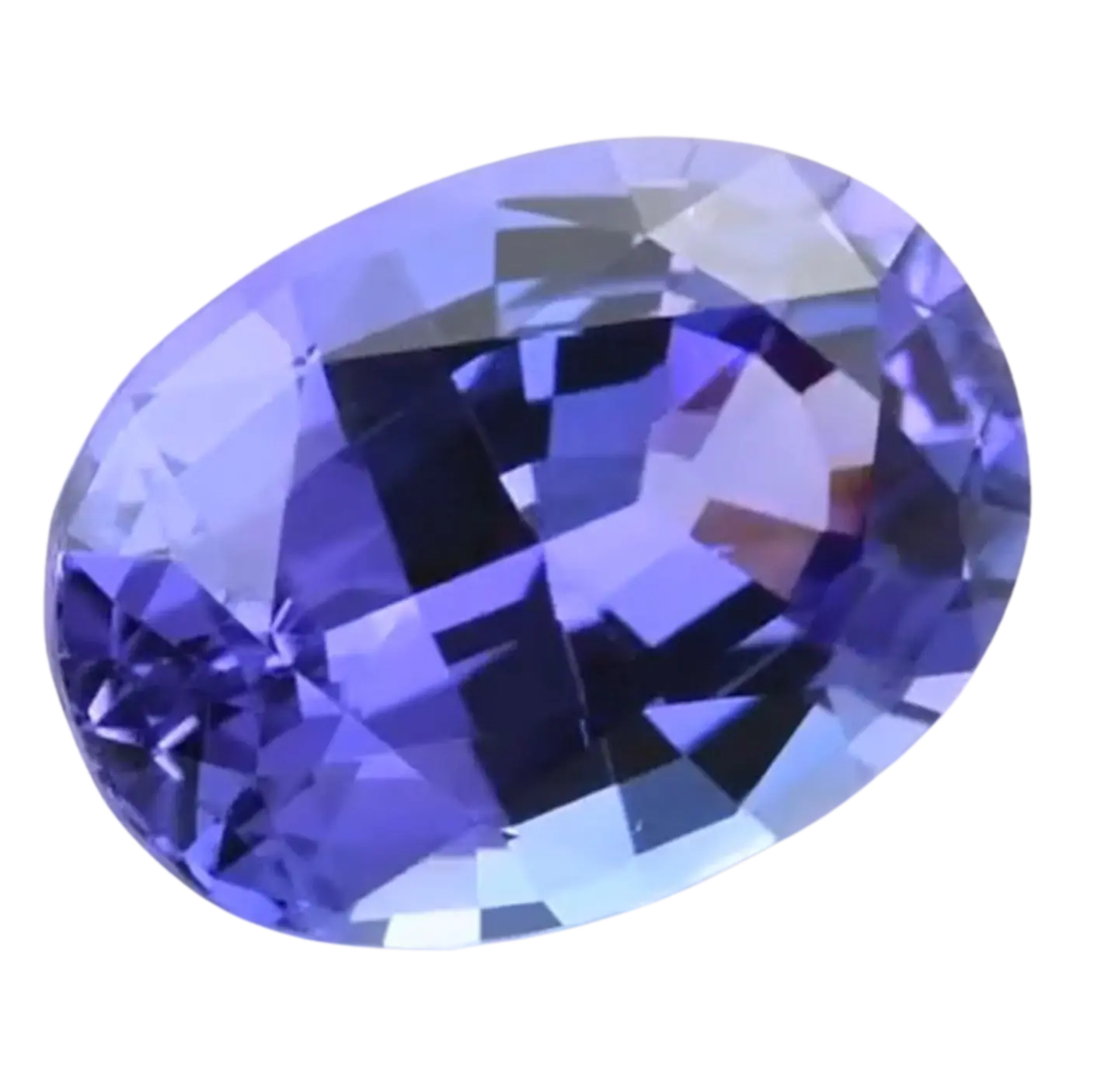 An oval cut tanzanite