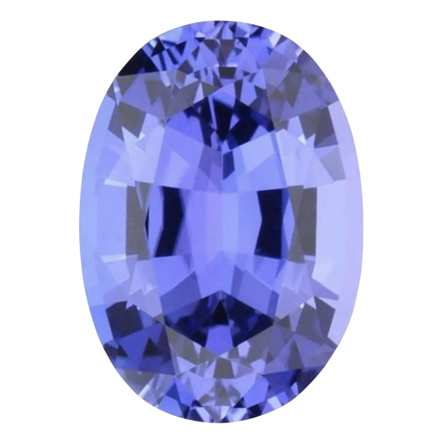 An oval cut tanzanite