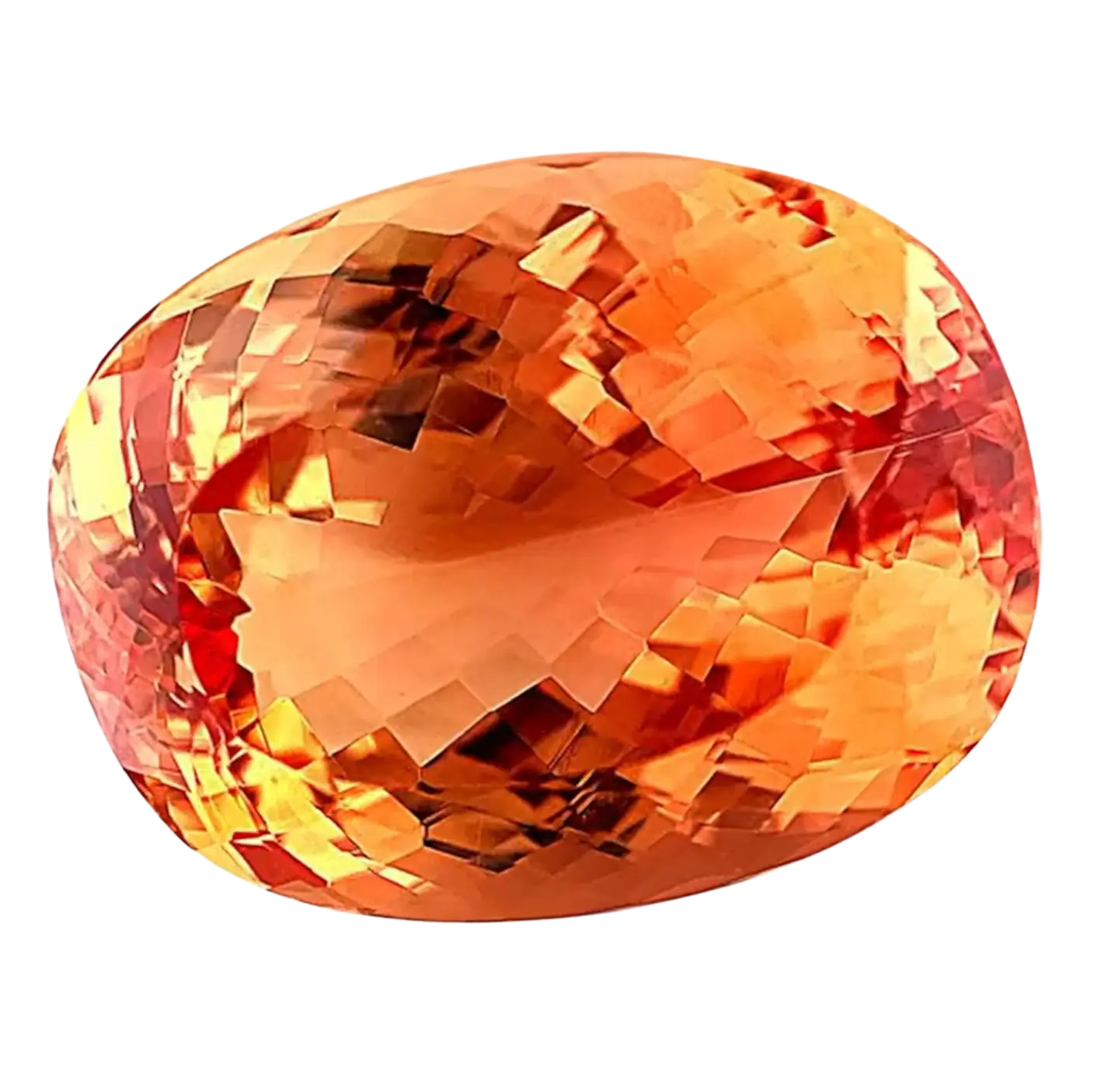 A cushion cut imperial topaz