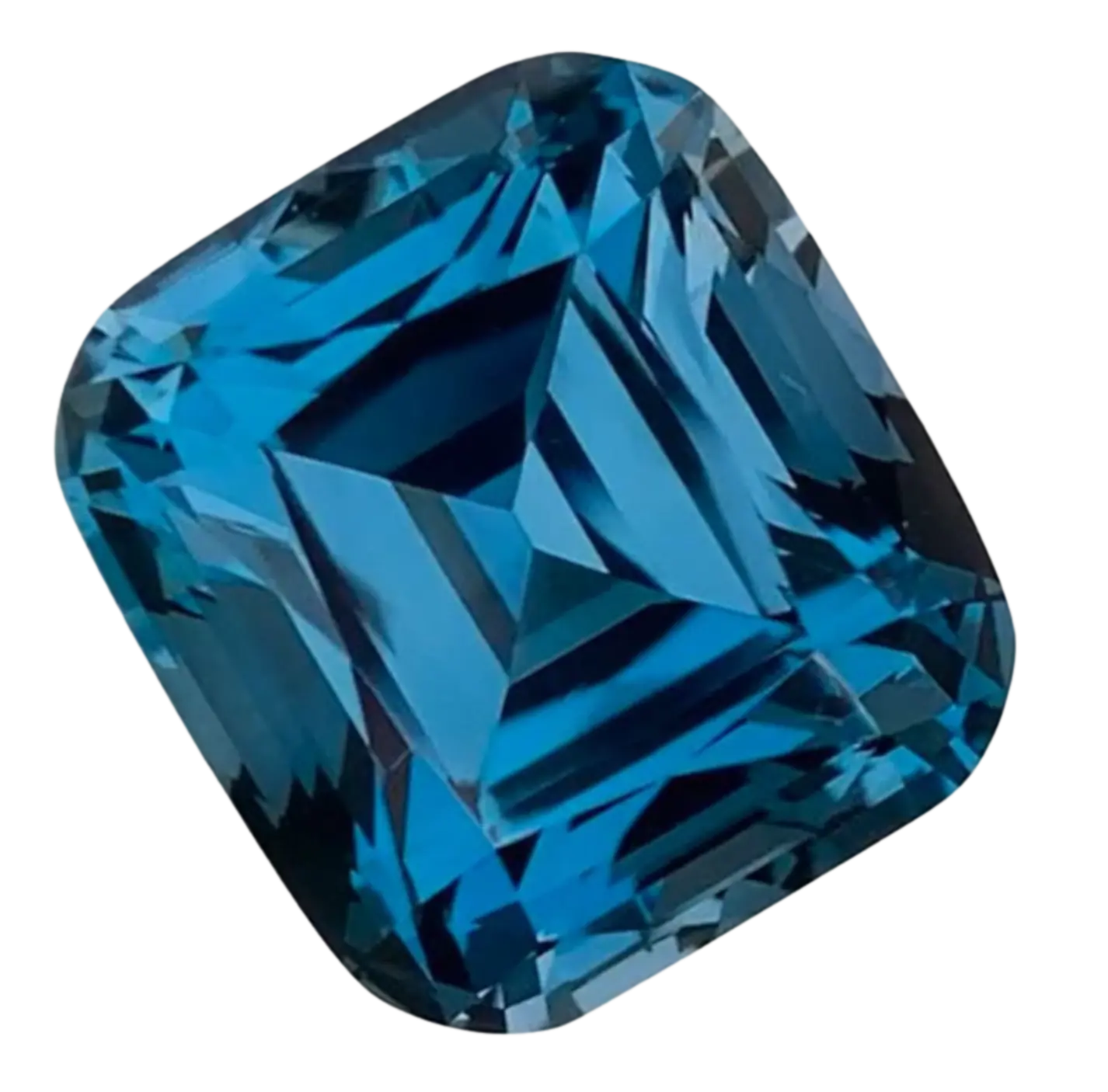 A cushion cut london blue topaz