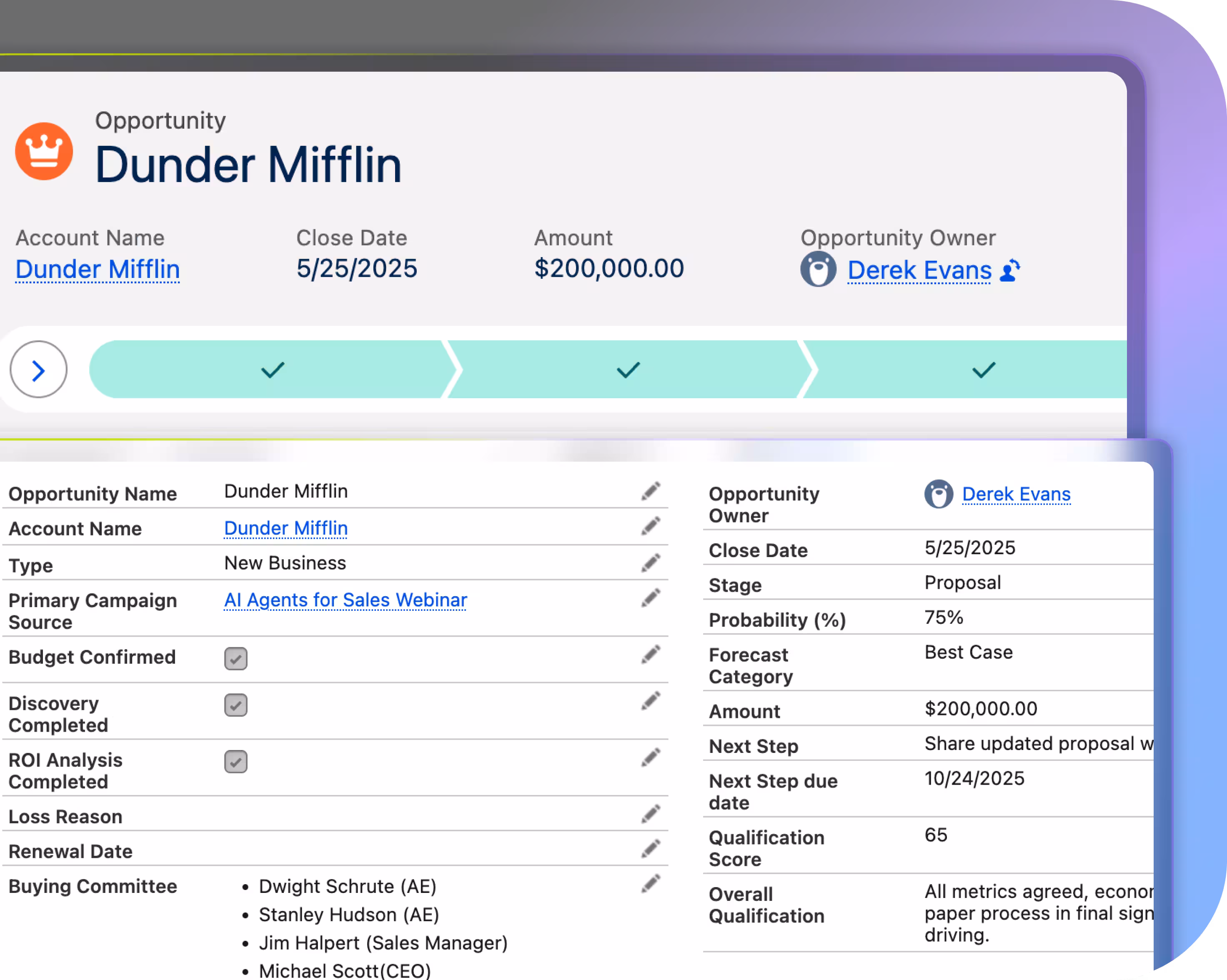 Auto-sync insights to your CRM