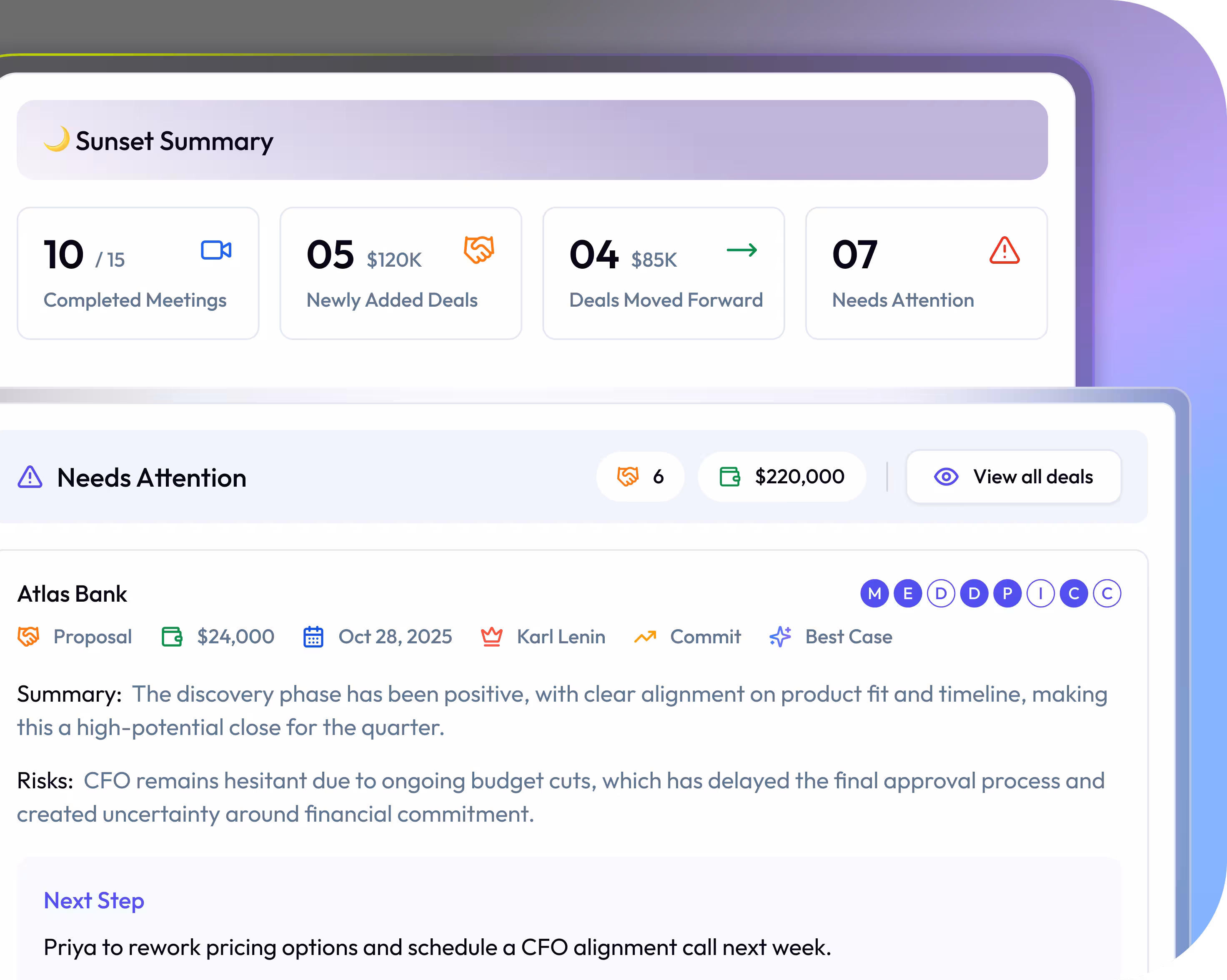 Close the day with a sunset summary