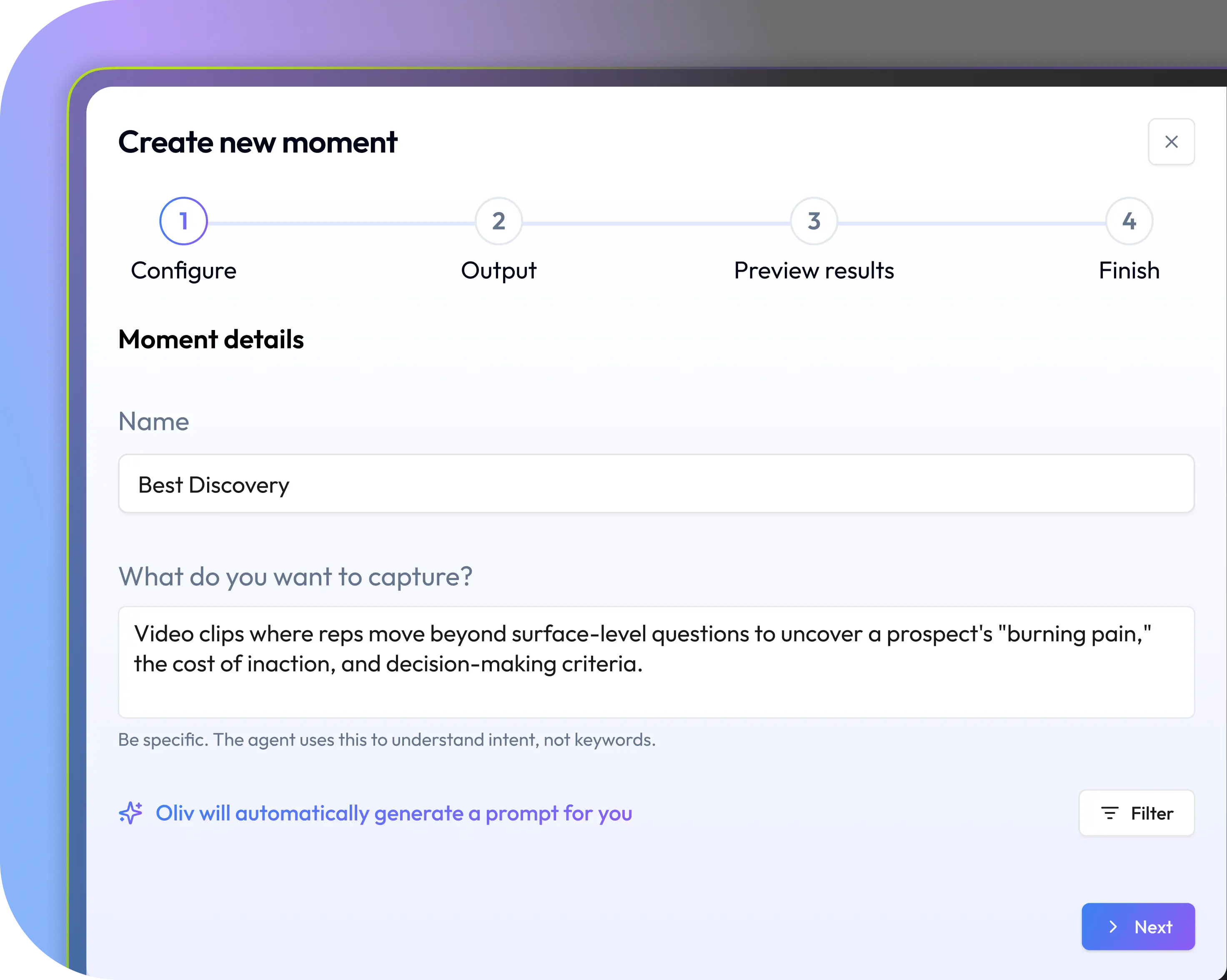 Describe what you need, Content Curator handles the rest.