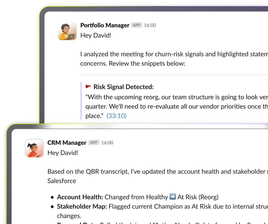 Customer Success collaboration mockup