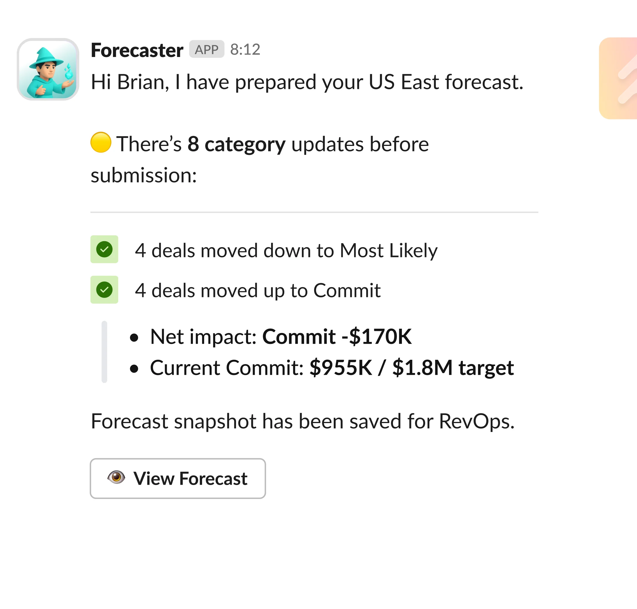 AI-Owned Forecaster mode