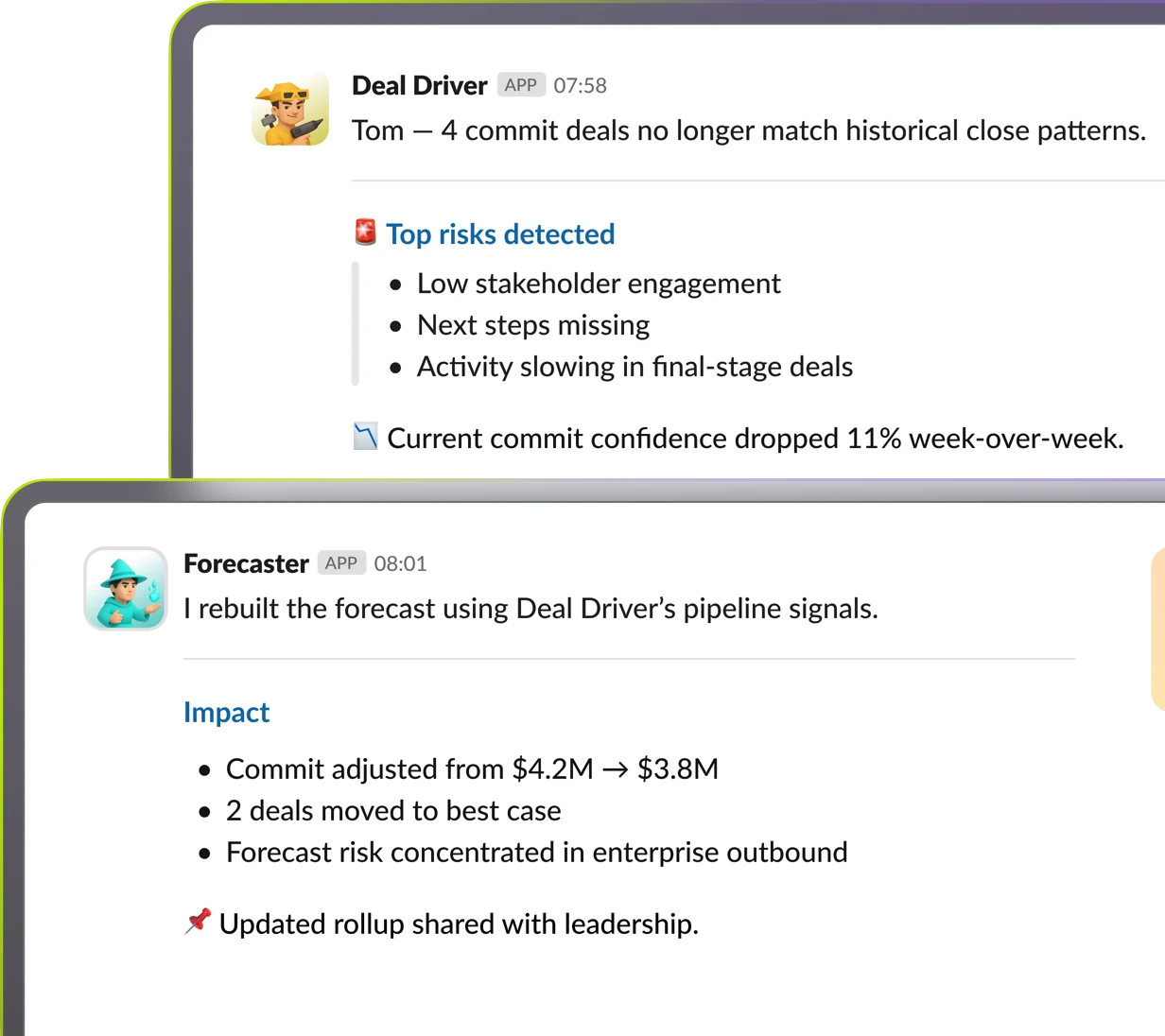 Sales Manager collaboration mockup
