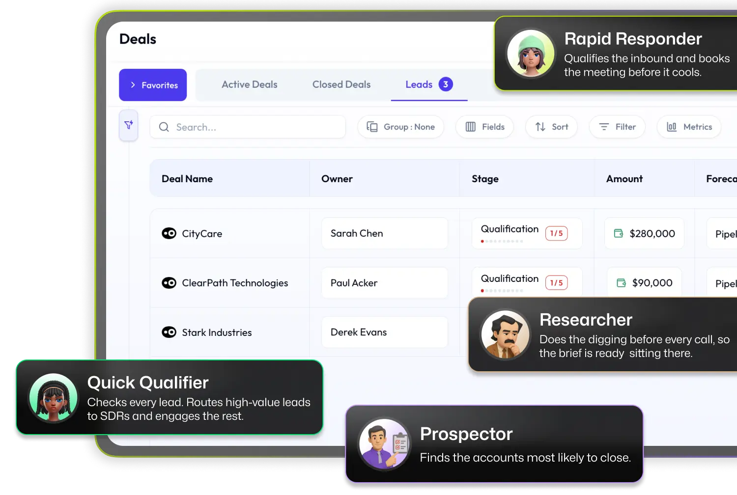 Sales Development workspace preview