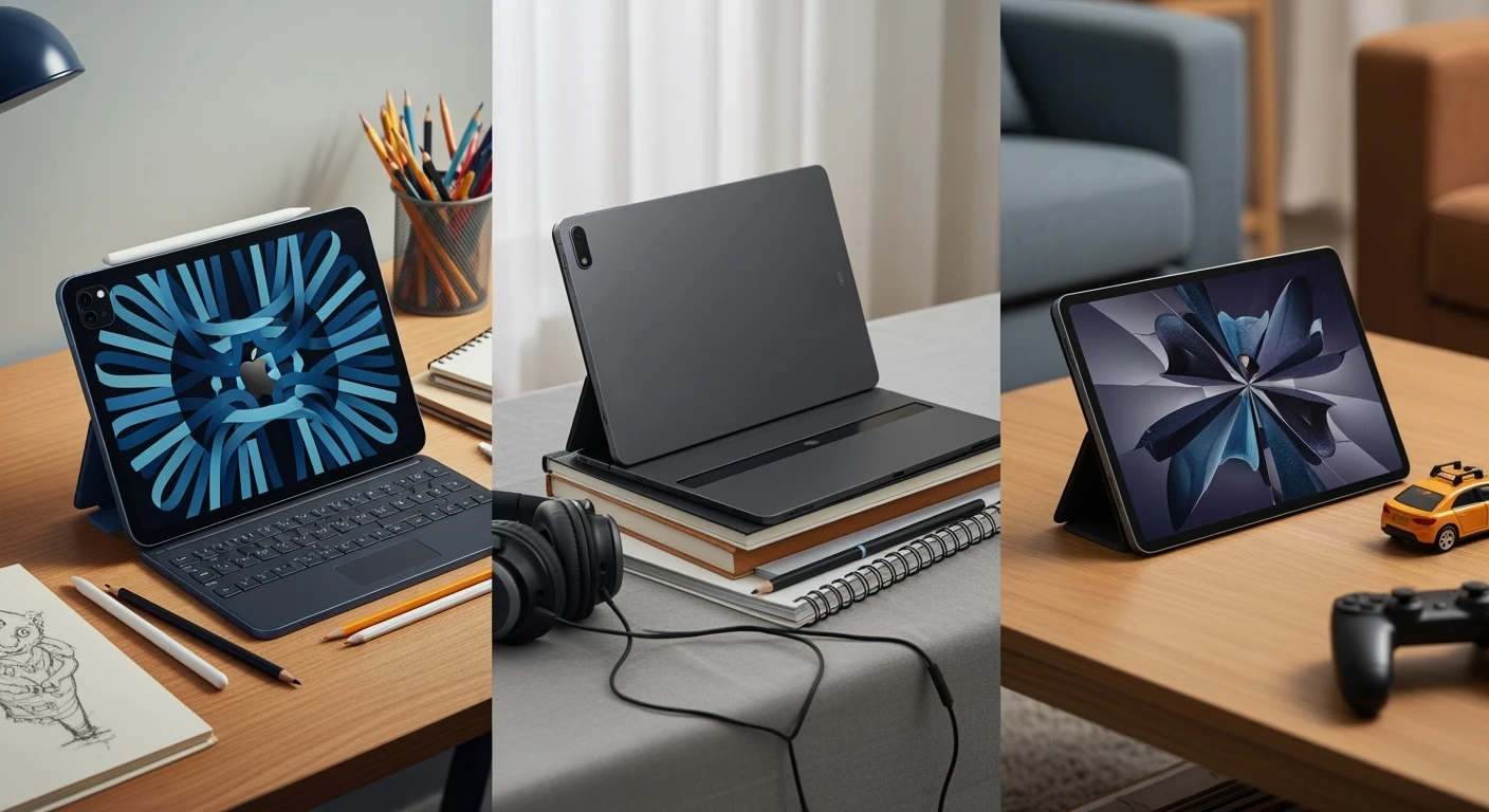 Tablets vergelijken: iPad, Samsung tablet & Lenovo tablet in verschillende gebruiksscenario's.