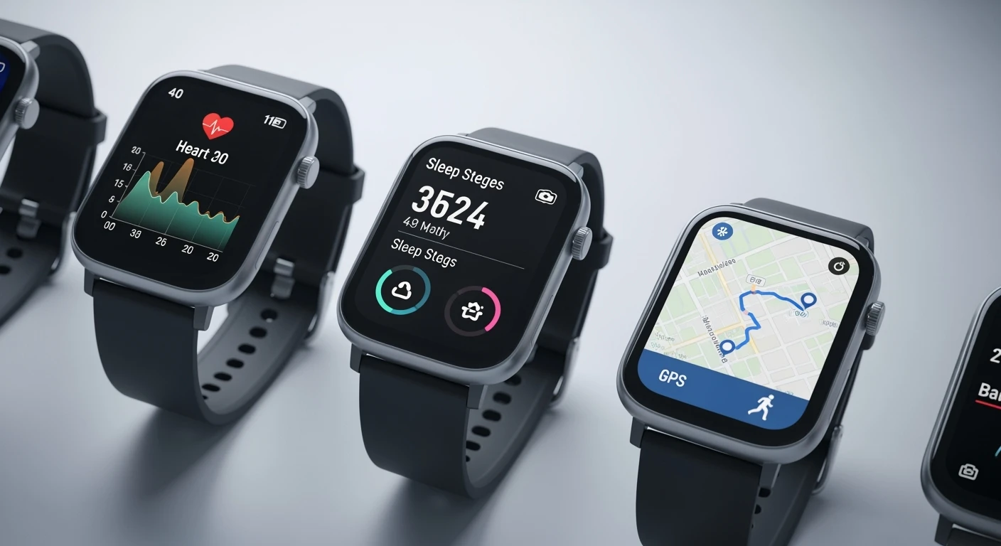 Smartwatch collectie toont hartslag, slaap en GPS data. Kies de beste smartwatch!