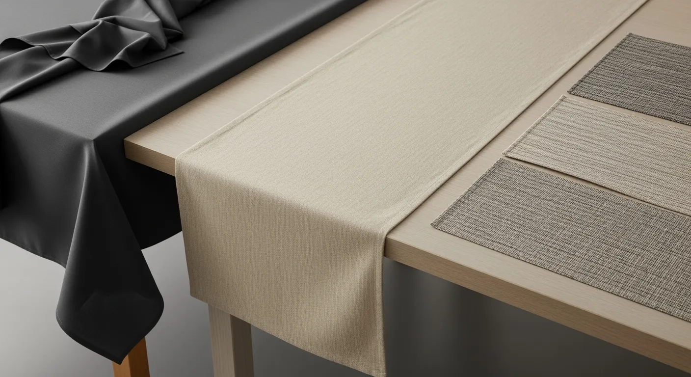 Tafeltextiel: Tafelkleed, tafelloper & placemats in neutrale tinten.