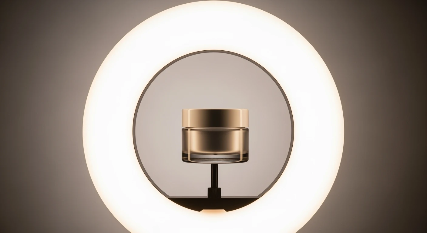 Ringlamp verlicht product. Ideaal voor content!