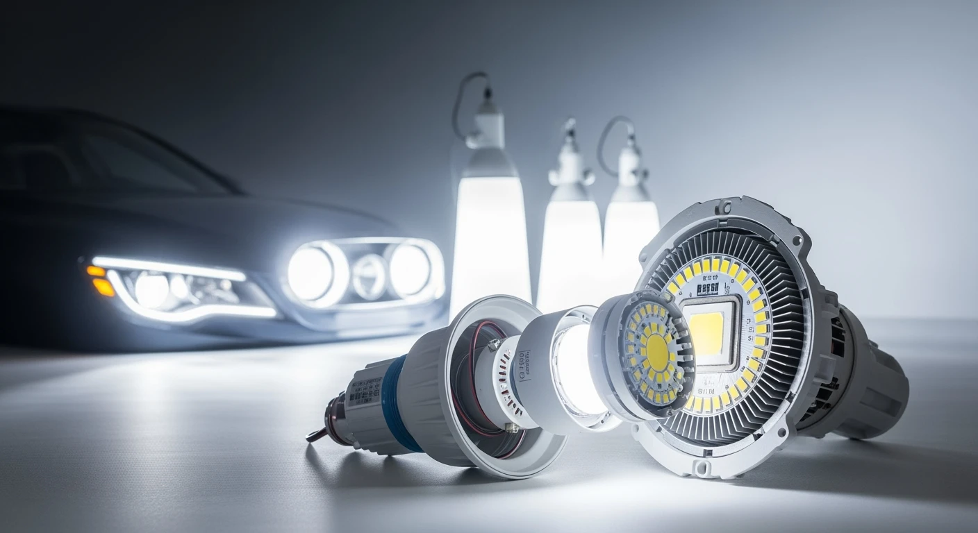 High power LED lamp: Onderdelen en voorbeelden van krachtige LED verlichting.