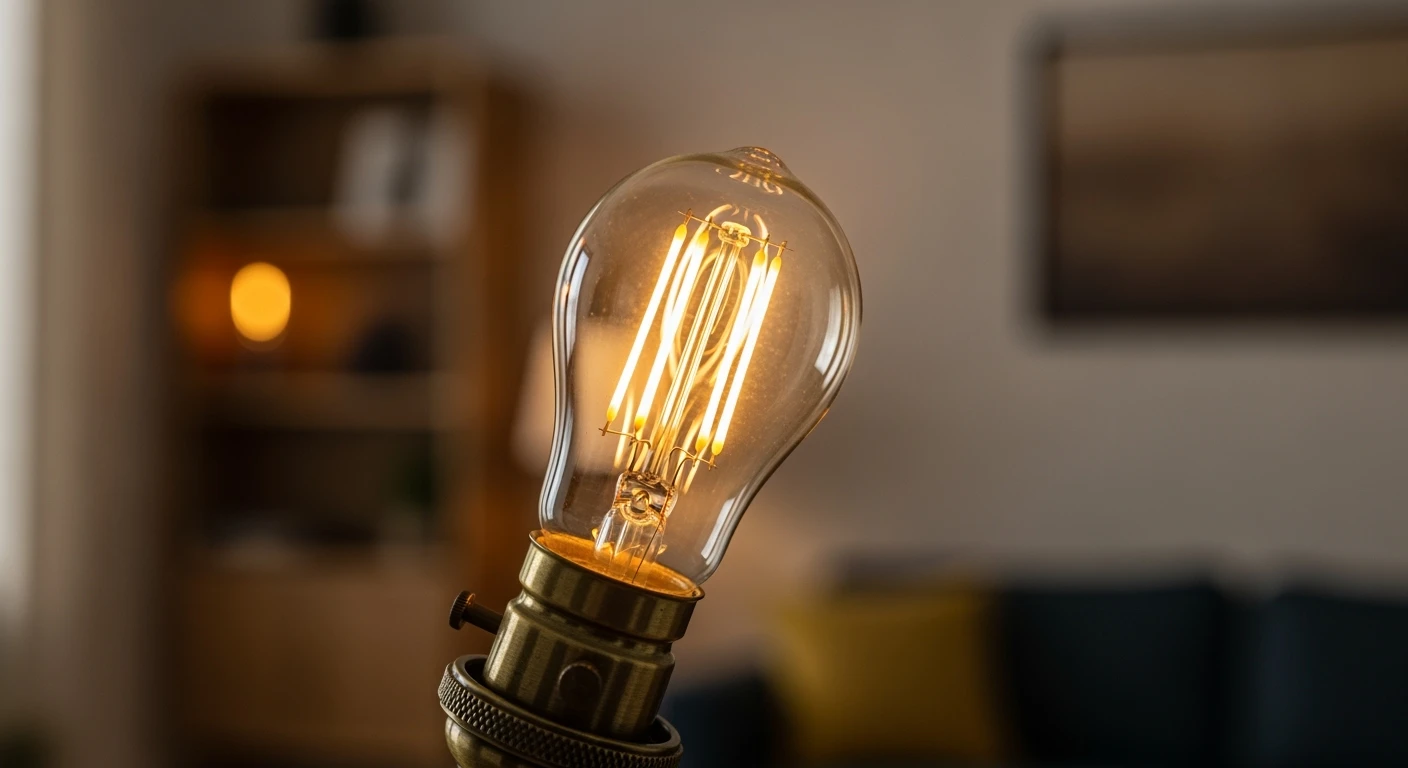 E14 fitting lamp: LED lamp in vintage fitting voor sfeervol licht.