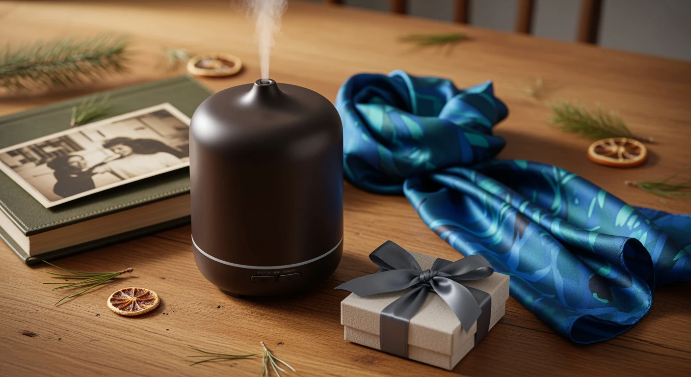 Kerst cadeau zussen: Aroma diffuser, fotoalbum, sjaal en cadeau, perfect voor je zus.