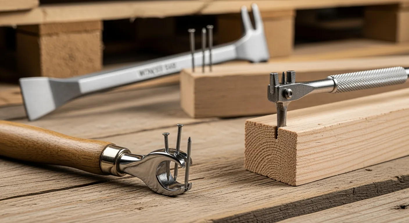 Spijkertrekkers: Close-up van verschillende types voor soepel en schadevrij werk.