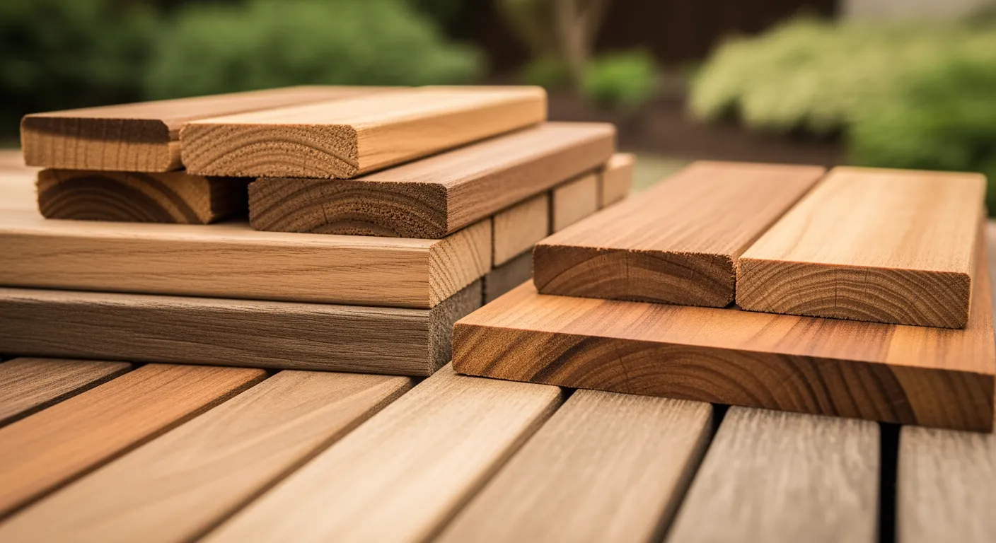 Hoogwaardig hardhout: Ipe, Bankirai & Massaranduba samples voor buiten.