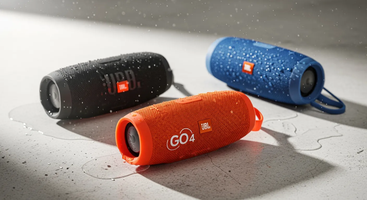 JBL Bluetooth speaker line-up (Flip 6, GO 4, Charge 5) toont de beste JBL speaker opties.